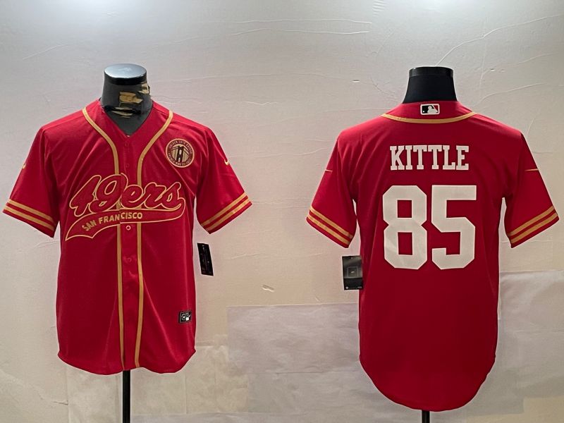 Men San Francisco 49ers #85 Kittle Red Joint Name 2024 Nike Limited NFL Jersey style 12093